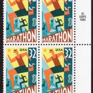 Scott #3067 Marathon (Running) Plate Block of 8 Stamps - MNH Right