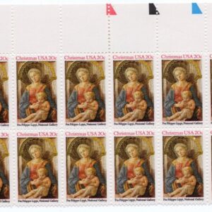Scott #2107 Madonna (Lippi) Plate Block of 16 Stamps - MNH
