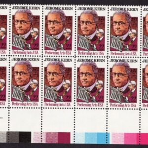 Scott #2110 Jerome Kern Plate Plate Block of 20 Stamps - MNH LR
