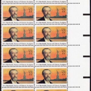Scott #2147 Bartholdi Statue of Liberty Plate Block of 20 Stamps - MNH UR