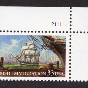 Scott #3286 Irish Immigration Plate # Single Stamp - MNH UR