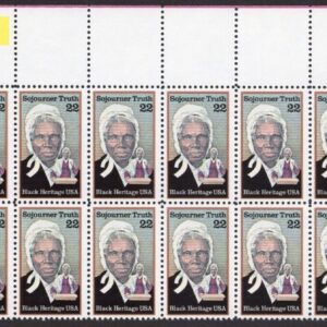 Scott #2203 22¢ Sojourner Truth Black Heritage Plate Block of 20 Stamps - MNH UL