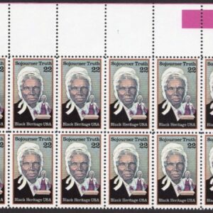 Scott #2203 22¢ Sojourner Truth Black Heritage Plate Block of 20 Stamps - MNH UR
