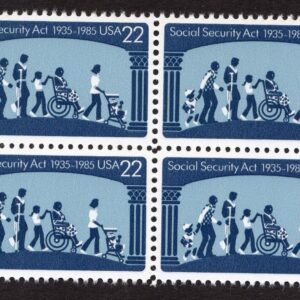 Scott #2153 Social Security Block of 4 Stamps - MNH