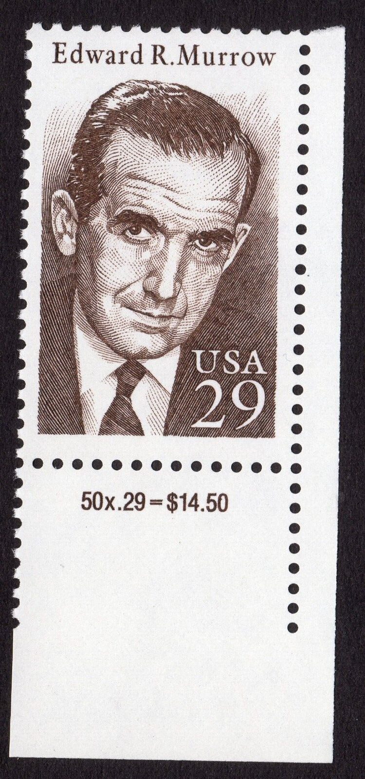 Scott #2812 Edward Murrow Single Stamp - MNH w/Price Selvage