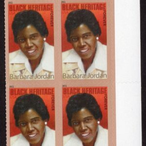 Scott #4565 Barbara Jordan Plate Block of 4 Forever Stamps - MNH UR