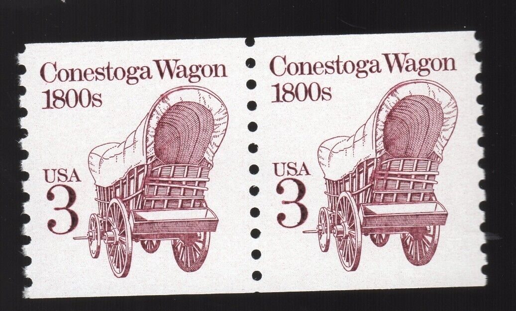 Scott #2252a Conestoga Wagon Coil Pair of Stamps - MNH