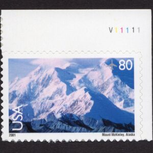 Scott #c137 Mount McKinley (Alaska) $0.80 Plate # Single Airmail Stamp - MNH UR