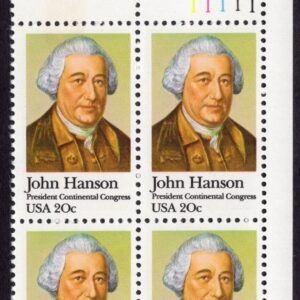 Scott #1941 John Hanson Plate Block of 4 Stamps - MNH UR