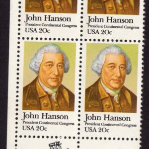 Scott #1941 John Hanson Zip Block of 4 Stamps - MNH