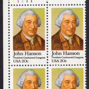 Scott #1941 John Hanson Plate Block of 4 Stamps - MNH UL