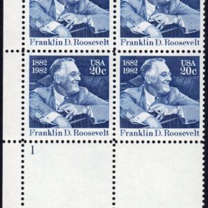 Scott #1950 Franlkin D. Roosevelt Plate Block of 4 Stamps - MNH P#1 LL