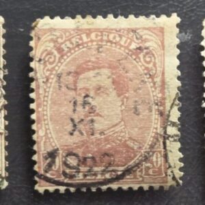 Stamp Belgium 1870 A7 #29, 1915-20 A46 #109, 1922-27 A58 #151 used