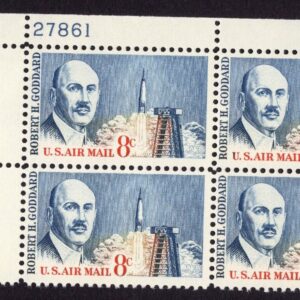 Scott #c69 Robert H. Goddard Plate Block of 4 Airmail Stamps - MNH