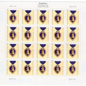 Scott #4529 Purple Heart (VFW, 2011) Full Sheet of 20 Forever Stamps - MNH