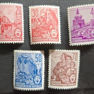 Stamp DDR A43 1957-58 #333, 335-8 MNH