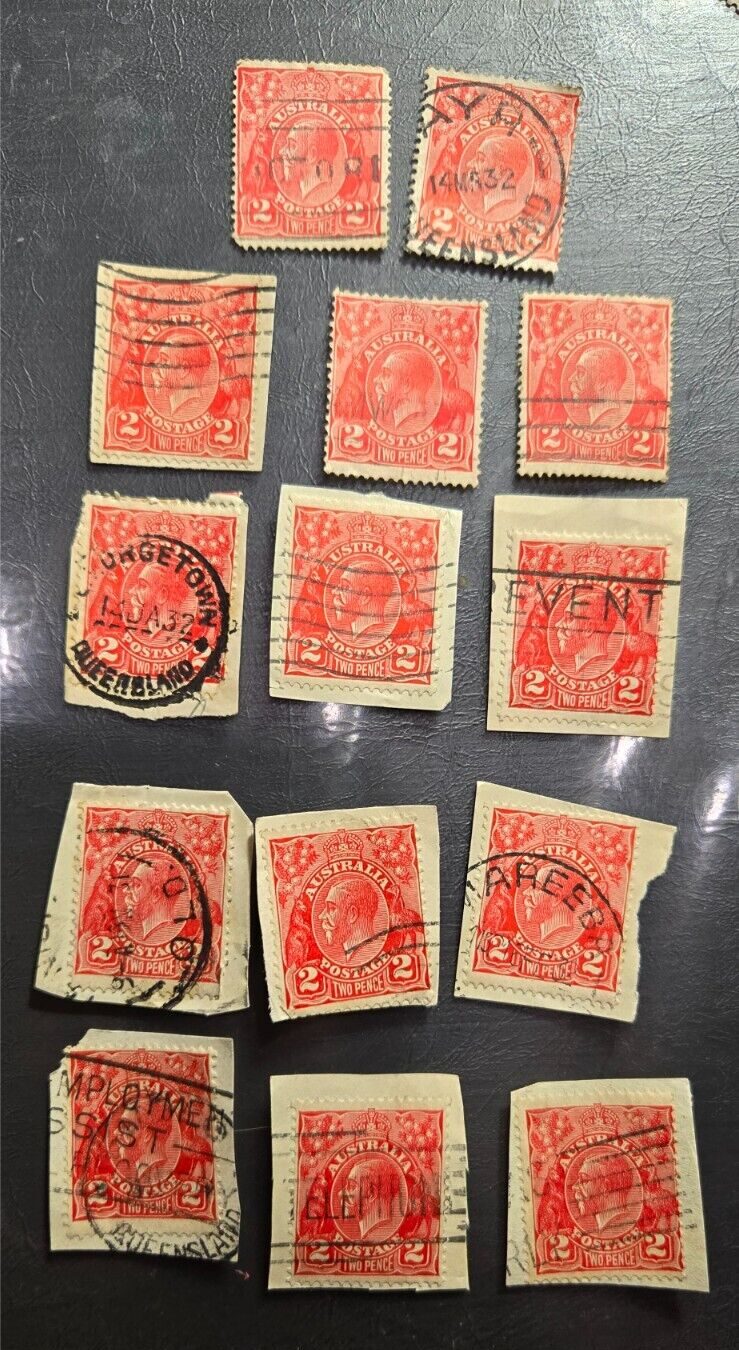 Stamp Australia 1914-24 King George V A4 #28 x14 used