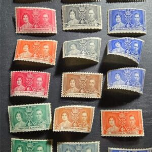 Stamp CD302 1937 Queen Elizabeth & King George VI - 8 colonies MNH