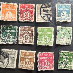 Stamp Denmark A10 #57-62, 89-91, 93-95 used