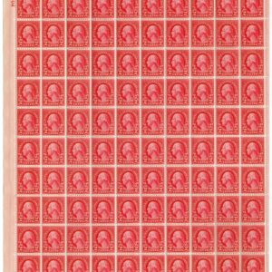 Scott #634 George Washington Sheet of 100 Stamps - MNH P#20341 UL