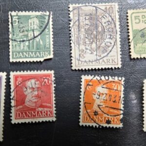 Stamp Denmark 1935-47 set of 8 used