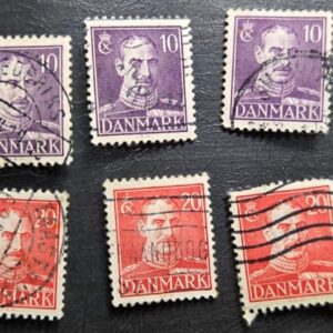 Stamp Denmark 1935-47 set of 11 used