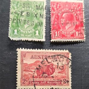 Stamp Australia 1914-1934 #23, 26 & 147 used