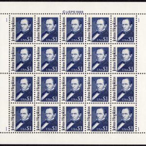 Scott #2194 Johns Hopkins Full Sheet Of 20 Stamps - MNH P#1 A
