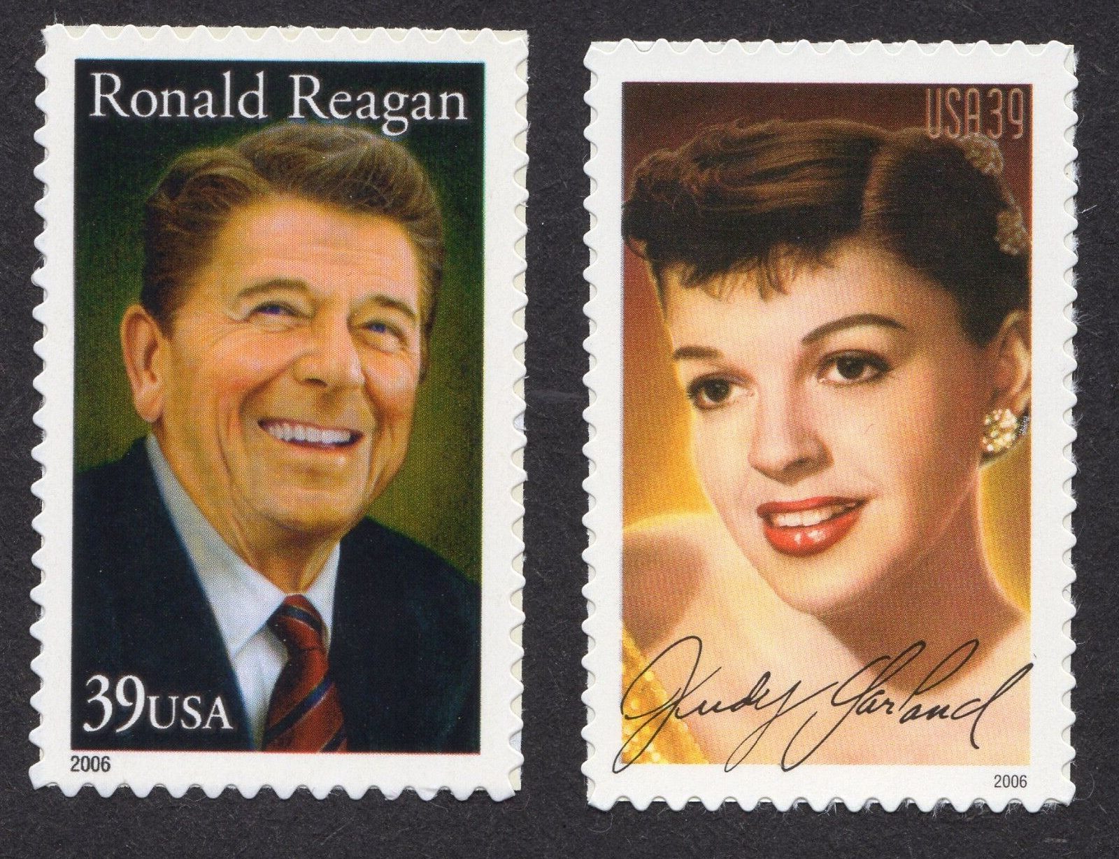 Scott #4077-4078 Judy Garland Ronald Reagan Single Stamp - MNH