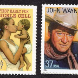 Scott #3876-3877 John Wayne Duke Sickle Cell Anemia Single Stamps - MNH