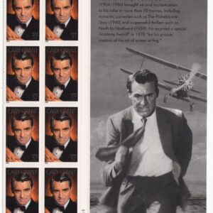 Scott #3692 Cary Grant (Legends of Hollywood) Title Block of 8 Stamps - MNH