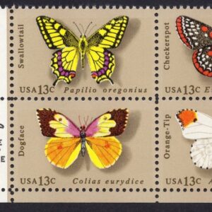 Scott #1715a (1712-15) Butterflies Zip Block of 4 Stamps - MNH