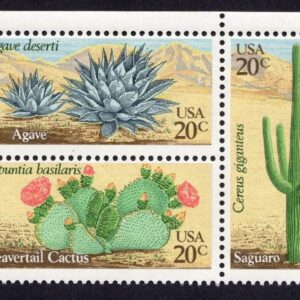 Scott #1945a (1942-45) Cactus (Desert) Plate Block of 4 Stamps MNH P#111111-6 UR