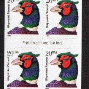 Scott #3050a Ring-necked Pheasant Booklet of 10 Stamps - MNH P#V2232