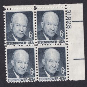 Scott #1393 Dwight Eisenhower Plate Block of 4 Stamps - MNH P#31928 UR