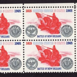 Scott #1261 Andrew Jackson Battle of New Orleans Zip Block of 4 Stamps - MNH