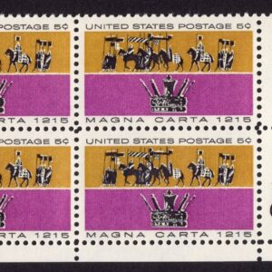 Scott #1265 Magna Carta Zip Block of 4 Stamps - MNH