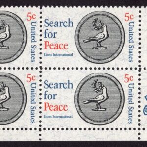 Scott #1326 Search For Peace Dove Plate Block of 4 Stamps - MNH