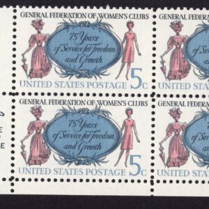 Scott #1316 Federation Women's Clubs 5¢ Zip Block of 4 Stamps - MNH