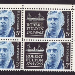 Scott #1270 Robert Fulton Steamboat Zip Block of 4 Stamps - MNH