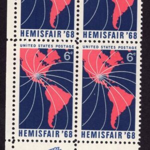 Scott #1340 Hemisfair Zip Block of 4 Stamps - MNH