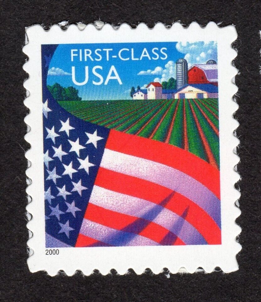 Scott #3449 Flag Over Farm Single Stamps - MNH