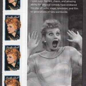 Scott #3523 Lucille Ball Title Plate Block of 4 Stamps - MNH