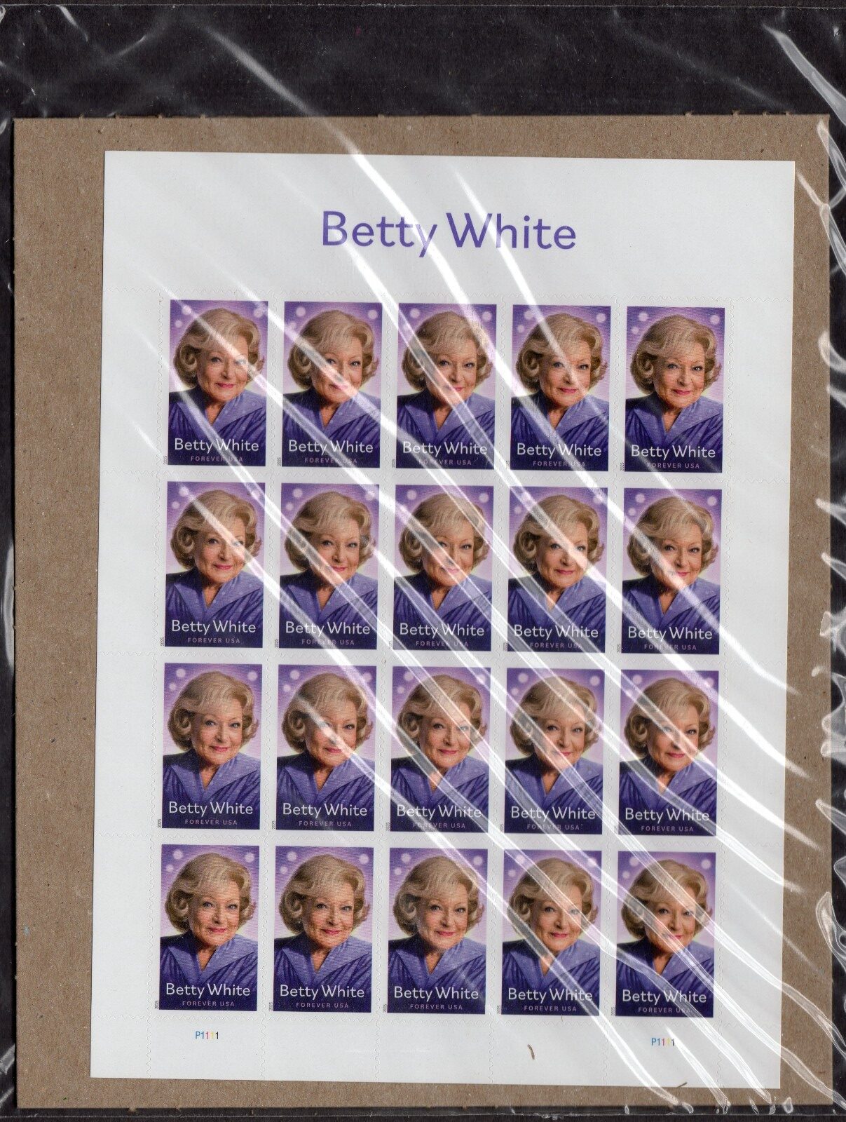 Scott #5976 Betty White Sheet of 20 Forever Stamps - Sealed