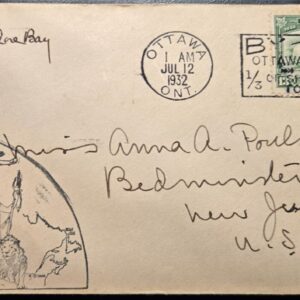 Stamp Canada 1932 Cover Airmail #194 Ottawa-New Jersey USA