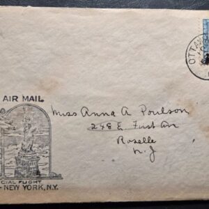 Stamp Canada 1943 Air Mail Cover #C8 Ottawa - New York