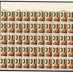Scott #1843 Christmas Wreath in Window Sheet of 50 Stamps - MNH in mount