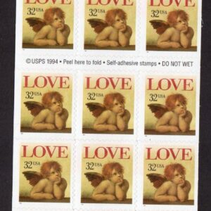 Scott #3030a Love Cherub Booklet of 20 Stamps - MNH P#B1111-1