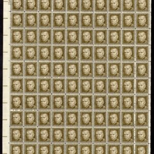 Scott #1289a George Marshall Sheet of 100 Stamps - MNH P#29426 UL SG