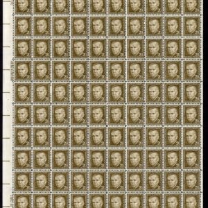 Scott #1289a George Marshall Sheet of 100 Stamps - MNH P#30918 UL SG
